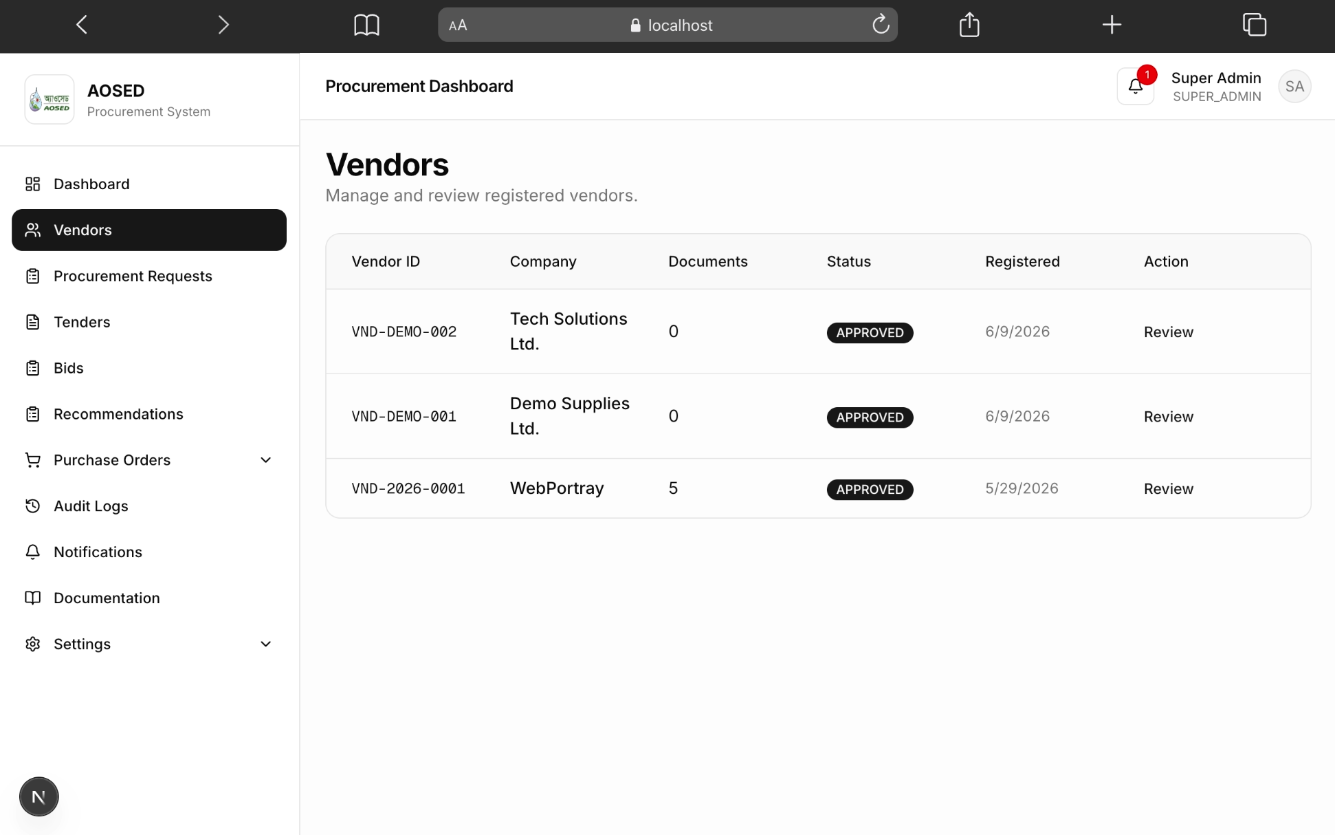 Procurement Management System gallery image 4